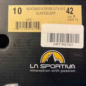 LaSportiva Spire GTX Waterproof Hiking Shoe Wmns sz 10